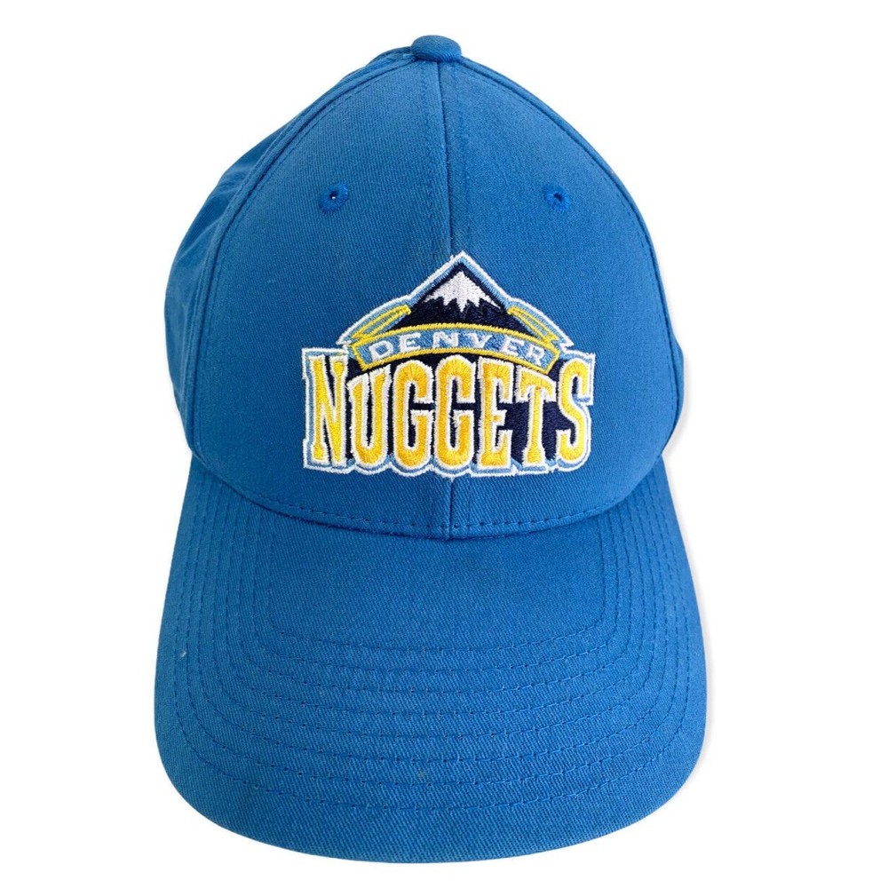 DENVER NUGGETS NBA Embroidered Logo Hat by Fan Favorite Blue Hoop And Loop